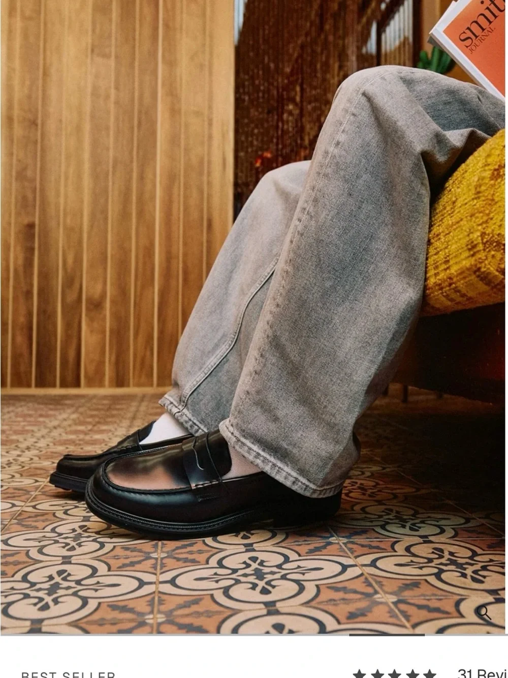 Mensa Black Penny Loafers size 46 US13